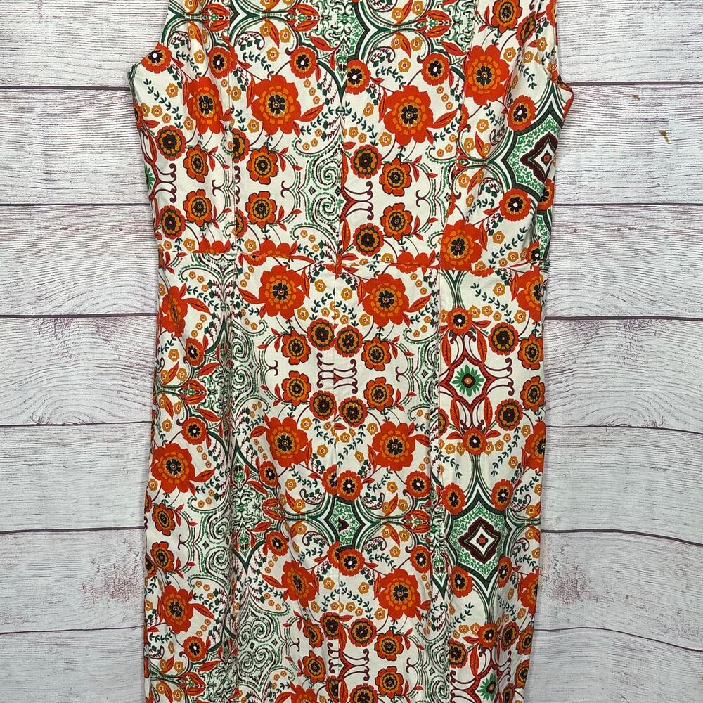 By Anthropologie The Cecily Fit & Flare Sweetheart Neck Floral Dress Large New - Picture 8 of 13